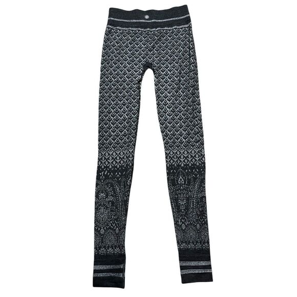 ATHLETA Diamond Peak Leggings Black Gray Size Medium - Picture 1 of 6